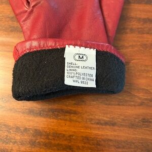 Red Leather Gloves